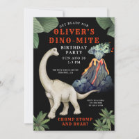 Dinosaur Anniversaire Fête Invitation