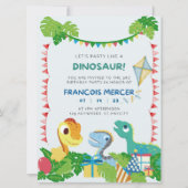 Dinosaur Anniversaire Fête Invitation (Devant)