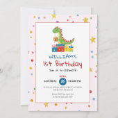 Dinosaur Anniversaire Fête Invitation (Dos)