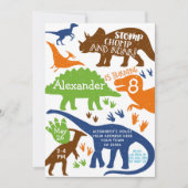 Dinosaur Anniversaire Fête Invitation (Devant)