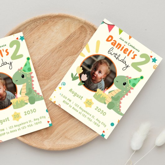 Dinosaur Anniversaire Fête Invitation