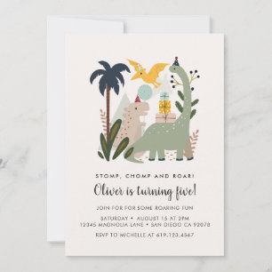 Dinosaur Anniversaire Fête Invitation