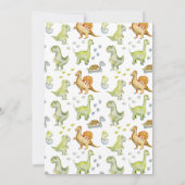 Dinosaur Anniversaire Fête Invitation (Dos)