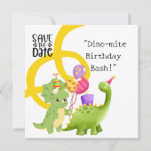 Dinosaur Anniversaire Fête Invitation (Devant)