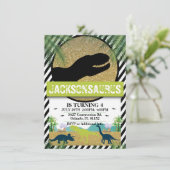 Dinosaur Anniversaire Fête Invitation (Debout devant)