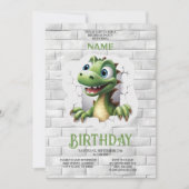 Dinosaur Anniversaire Fête Invitation (Devant)