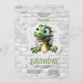 Dinosaur Anniversaire Fête Invitation (Devant / Derrière)