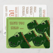 Dinosaur Anniversaire Fête Invitation (Devant / Derrière)