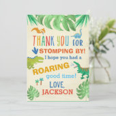 Dinosaur Anniversaire Fête Merci Cartes (Debout devant)