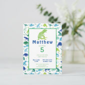 Dinosaur Anniversaire Fête T-Rex Invitation pour e (Debout devant)