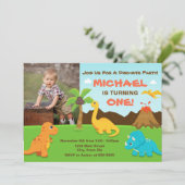 Dinosaur Anniversaire Invitation 1er Anniversaire (Debout devant)