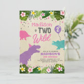 Dinosaur Anniversaire Invitation Deux Dinosaures S (Debout devant)