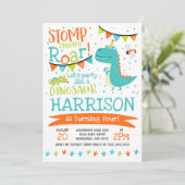 Dinosaur Anniversaire Invitation Dinosaur Roar Par (Debout devant)