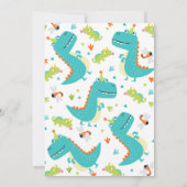 Dinosaur Anniversaire Invitation Dinosaur Roar Par (Dos)