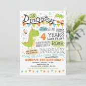 Dinosaur Anniversaire Invitation Dinosaur Roar Par (Debout devant)