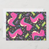 Dinosaur Anniversaire Invitation Fille Dinosaur (Dos)