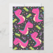 Dinosaur Anniversaire Invitation Fille Dinosaur Pa (Dos)