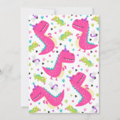 Dinosaur Anniversaire Invitation Fille Dinosaur Pa (Dos)
