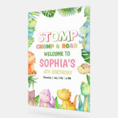 Dinosaur Anniversaire Invitation Filles Dino Anniv (Angle)