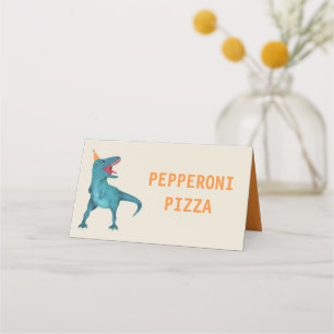 Dinosaur Anniversaire Menu Tente Cards
