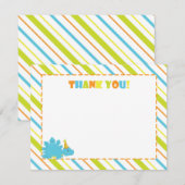 Dinosaur Anniversaire Merci Appartement Carte A2 (Devant / Derrière)