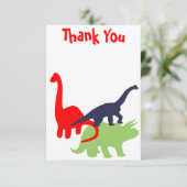 Dinosaur Anniversaire Merci Carte Plat (Debout devant)