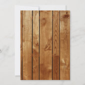 Dinosaur anniversaire photo invitation rustique (Dos)