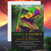 Dinosaur anniversaire Safari Invitation