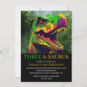Dinosaur anniversaire Safari Invitation (Devant)