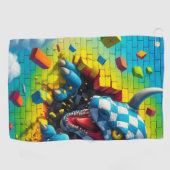 Dinosaur Art Golfhanddoek (Horizontaal)