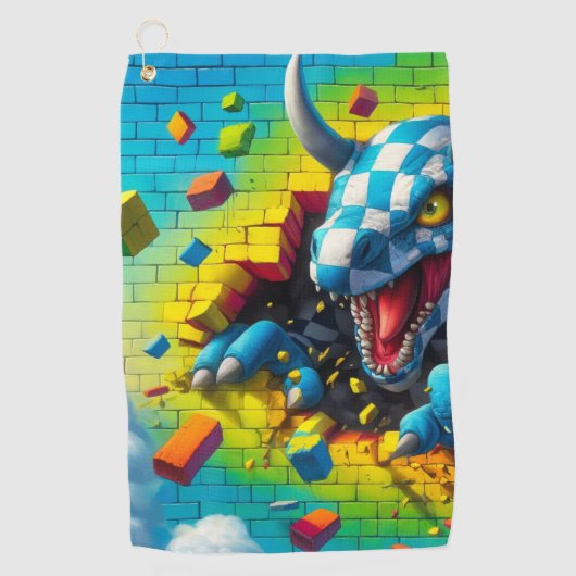 Dinosaur Art Golfhanddoek (Voorkant)