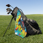 Dinosaur Art Golfhanddoek (Groen)