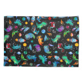 Dinosaur Astronauts Waterverf Ruimtevaart geperson Kussensloop (Achterkant)