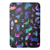 Dinosaur Astronauts Waterverf Space Kinder Dino Badmat (Voorkant Verticaal)