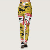 Dinosaur Attentie Signs Leggings (Achterkant)