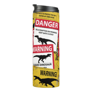 Dinosaur Attentie Signs Thermosbeker