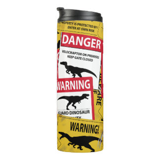 Dinosaur Attentie Signs Thermosbeker