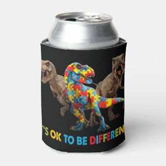 Dinosaur Autism Awareness Design beschikt over een Blikjeskoeler