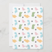 Dinosaur-auto van Birthday Parade Party Kaart (Achterkant)