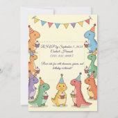 Dinosaur Aventure Anniversaire Invitation (Dos)