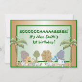 Dinosaur Babies Birthday Invitation Kaart (Achterkant)