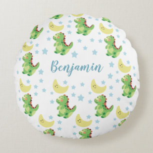 Dinosaur baby bib rond kussen