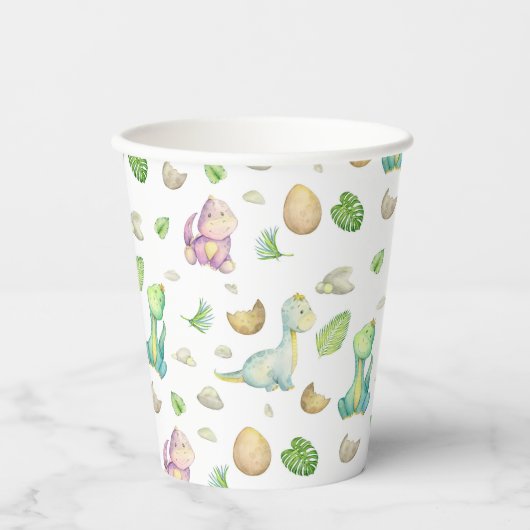 Dinosaur Baby Papieren Bekers (Voorkant)