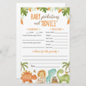 Dinosaur Baby Predications and Advice Card Briefpapier (Voorkant / Achterkant)
