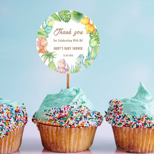 Dinosaur Baby Ronde Sticker