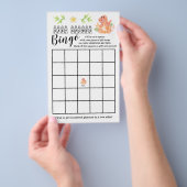 Dinosaur Baby shower Bingo Game Kaart (Hand)