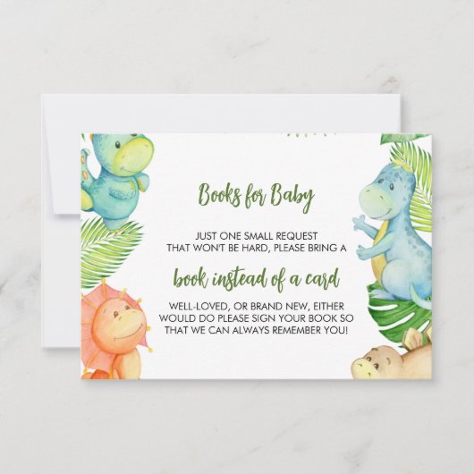 Dinosaur Baby shower Books for Baby (Voorkant)