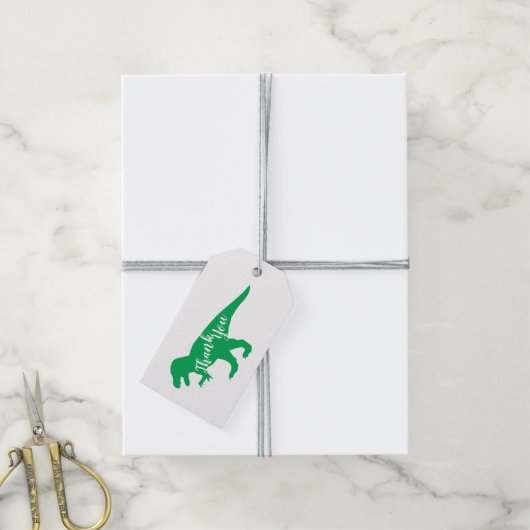 Dinosaur Baby shower Cadeaulabel (Met Touw)