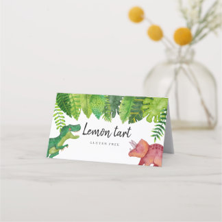 Dinosaur Baby shower Food Tent Place Card