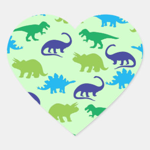 Dinosaur Baby shower Hart Sticker